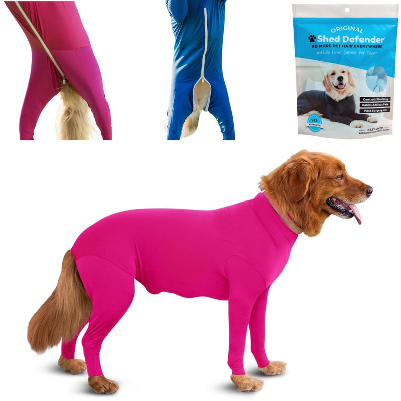 Shed Defender Original Dog Onesie for Dog Shedding, Seen on Shark Tank, Lightweight Breathable, Bodysuit for Dogs, Recovery Suit, Jumpsuit, Dog Body Suit, Shed Shirt, Post Surgery Onesie, Vet Approved - Image 1